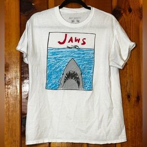 White Jaws Doodle Graphic T-Shirt
